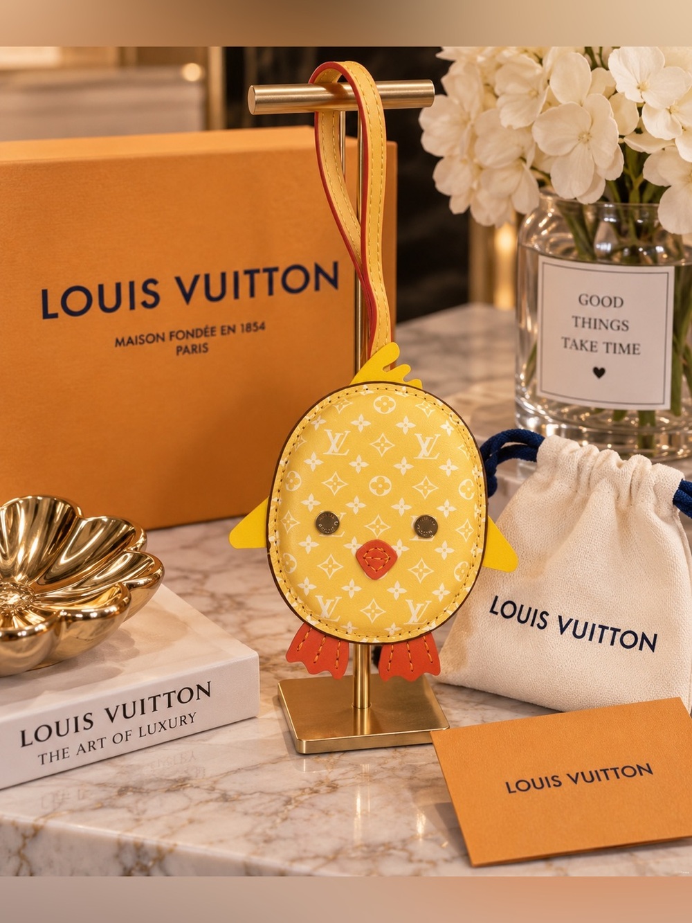 Chick Monogram Bag Charm